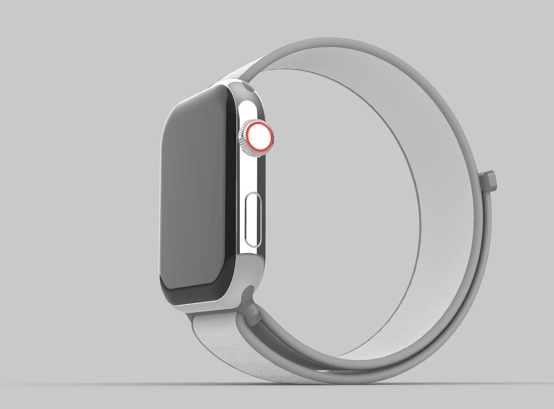 Apple watch S8手表，表壳与尼龙表带建模