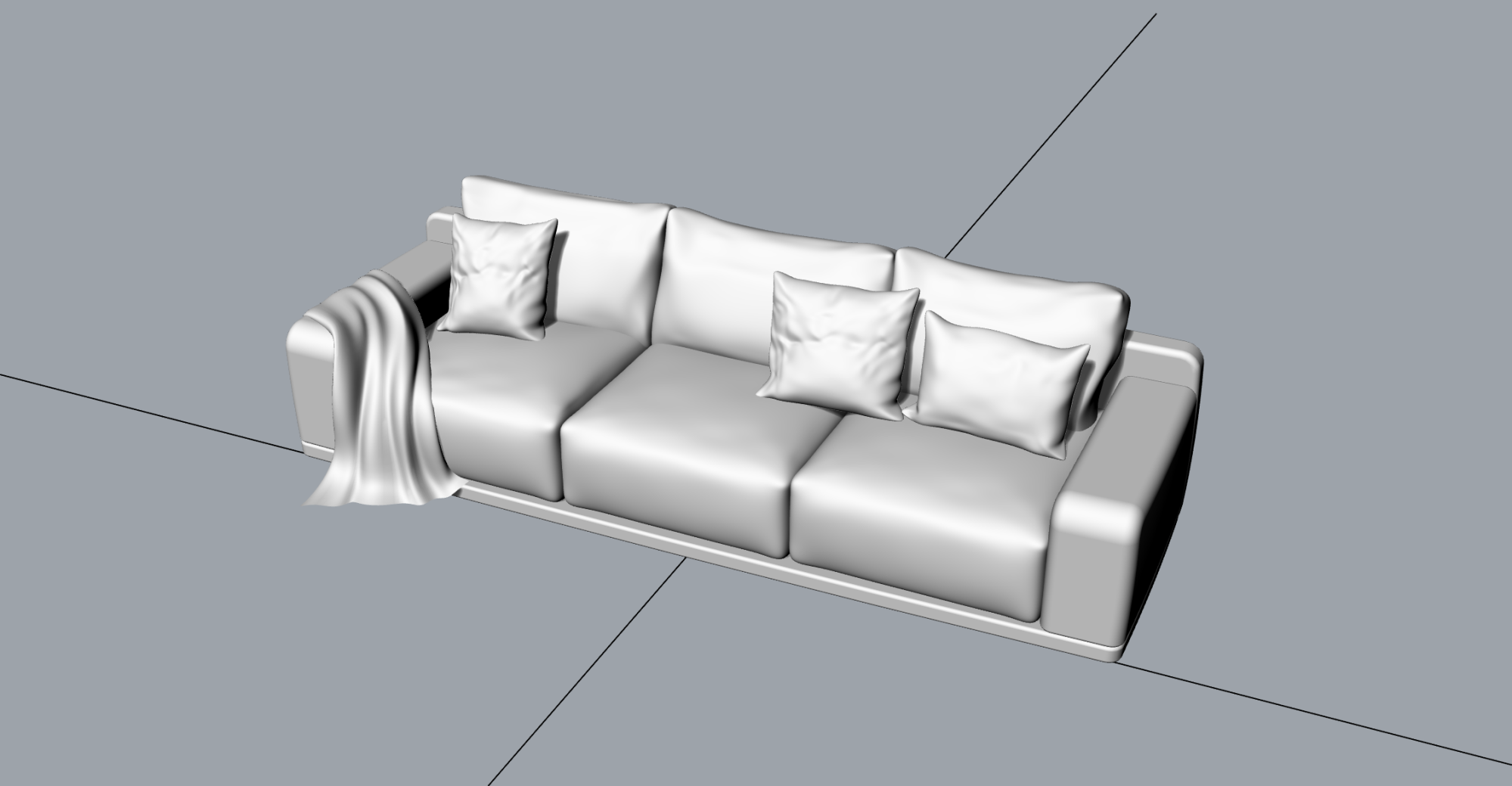 沙发模型（细分曲面）